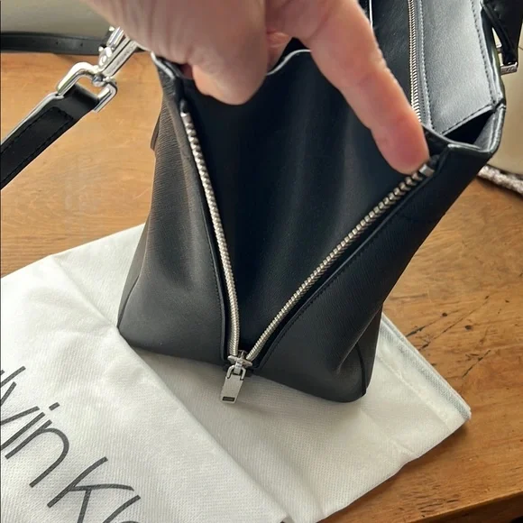 Calvin Klein Black Crossbody Bag with Silver Details - Picture 6 of 10
